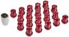 RAYS Aluminum Lock Nut Set for L32 M12 X Red 74020001108RD & 5H, 1.25, Anodized,