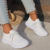 Mesh Breathable Women Casual Sneakers Lace-up Vulcanized Shoes Ladies Platform Sneakers Female Shoes Plus Size Zapatos De Mujer