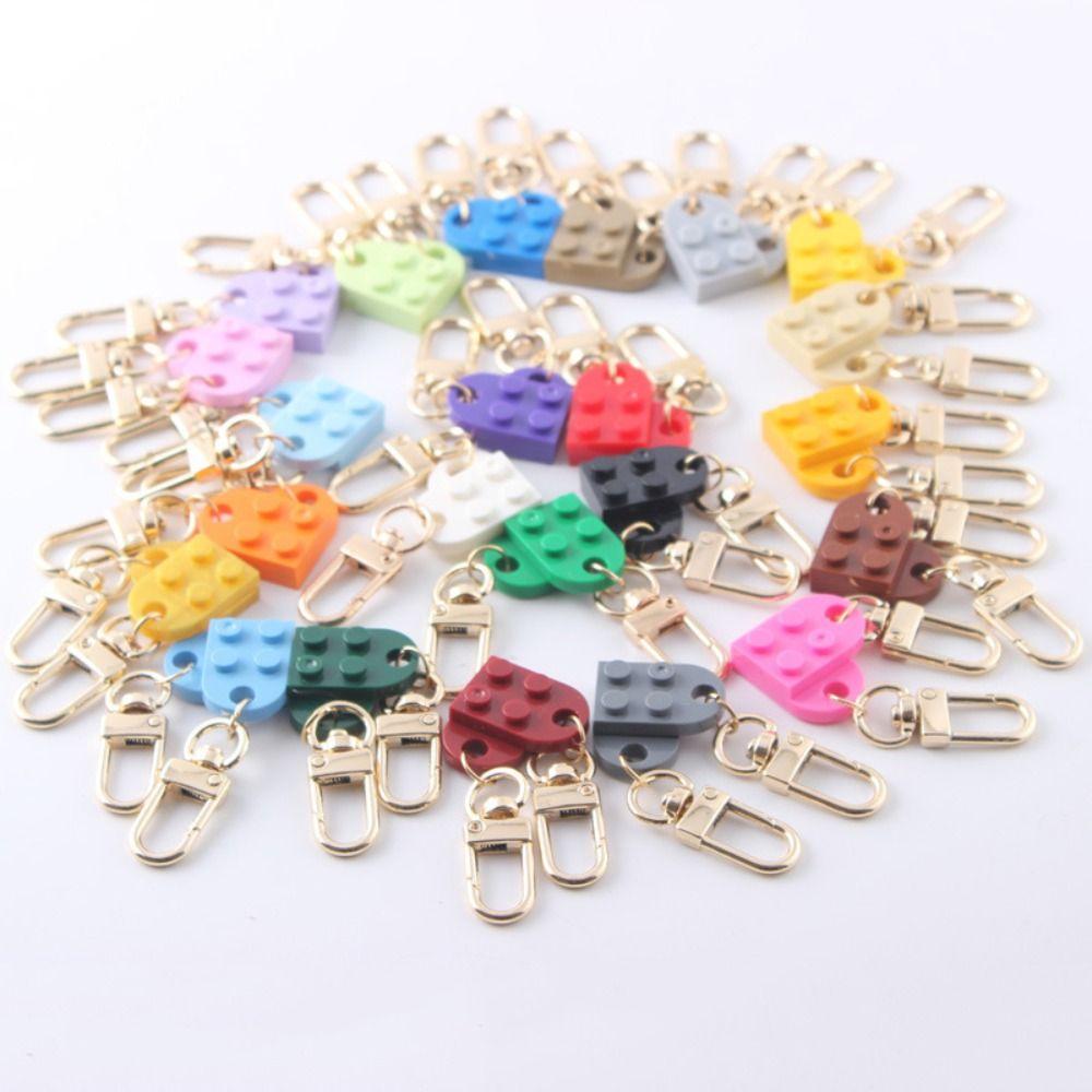 Accessories Separable Building Block Key Buckle Heart Key Ring Key Chain Love Heart Brick Keychain