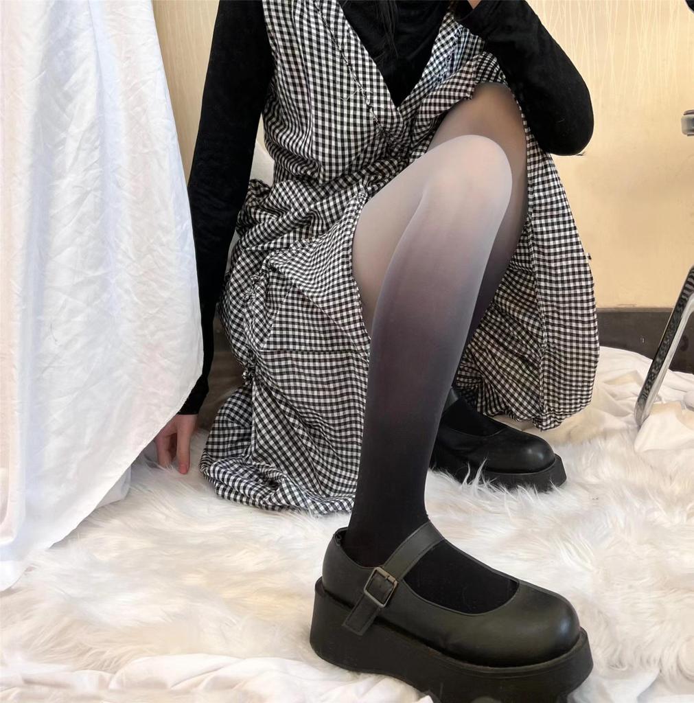 Gradient Velvet Pantyhose - Women's Spring/Autumn Style, Thin Rainbow Stockings In Gray, Pink, and Purple.