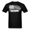 USA Flag Muscle Car Retro Silhouette Old Classic Car T-shirt Size S-6XL