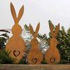Unique Outdoor Bunnies Garden Stake Decors Perfect for Springtimes Natural Gift Stakes Perfect for Flowerbeds and Lawns