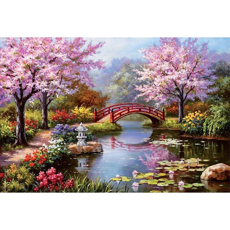 DIY Landscape 5D Diamond Painting Full Round Drill Scenic Diamond Embroidery Cross Stitch Mosaic Kits Resin Wall Art Home Decor