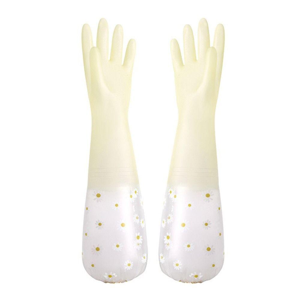Rubber Thick Waterproof Household Scrubber Dishwashing Gloves Kitchen Clean Tool Cleaning Gloves