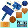 4 Styles Wood Graining Grain Rubber Patin Painting Effects DIY Wall Painting Roller with Handle Wood Grain Pattern Wall Decoration Tools