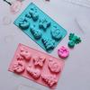 New Christmas Wreath Snowman Tree Silicone Cake Mold Handmade Soap Making Xmas Cake Jelly Egg Tart Bread Mold Baking Tool