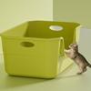 Open Top Cat Potty Cat Garbage Odor-Resistant Bin Large Capacity Large Size Semi Enclosed Anti-Spla Cat Toilet Pet Supplies