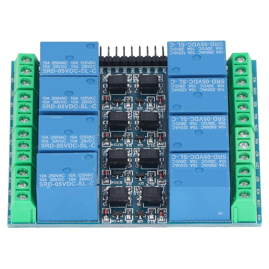 8 Channel Relay Module Optocoupler Isolation Relay Board Onboard EL817 Photocoupler 5V 10A