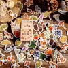 46 Pcs Fall Pumpkin Mushroom Stickers For Diy Craft Photo Album Retro Decoration