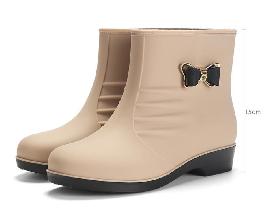 Fashion Women Boots Short Barrel Non-slip Waterproof Raining Boots for Women Spring and Autumn Trend Barrel New Platform Boots