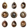 9Pcs/Set Christmas Tree Pendant Animal Hanging Ornament 2D Acrylic Owl Dog Panda Pattern Xmas Tree Decoration