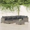 VidaXL Garden Lounge Set with Cushions 7 Pcs, Patio Furniture Set, Outdoor Furniture, Patio Sofa, Modern, 3187292