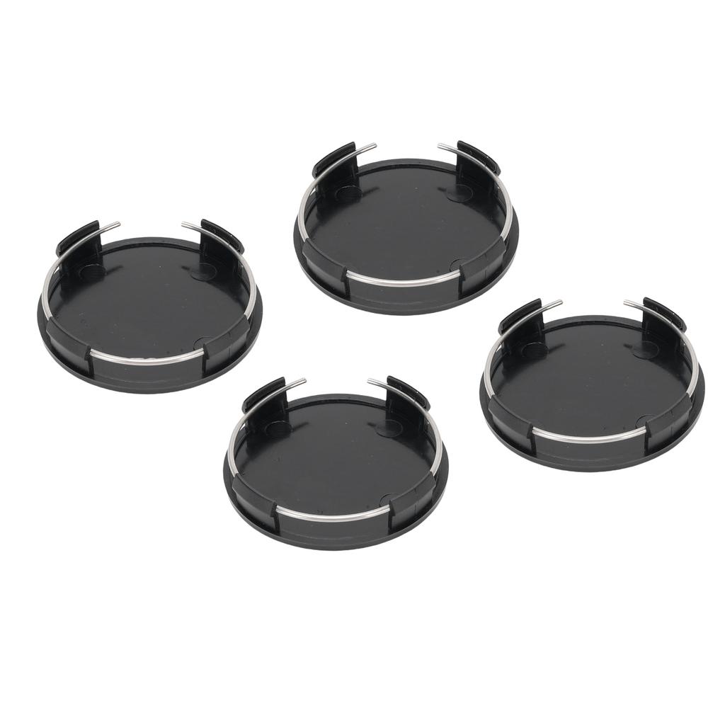 4PCS 65MM 2.6 Inch Wheel Center Caps Anti Falling Fastening 62.2mm ID Universal Hub Center Cover Black