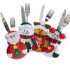 Christmas Cutlery Holders Suit Silverware Pockets Knifes Forks Tableware Decor Bag Storage Covers Christmas Xmas Party Decorations