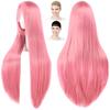 CaseEden Cosplay Wig, Premium, Smooth, Straight, Long, 80cm, Pink (Dark Pink), 6149