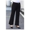 Slightly Flared Pants Loose and Tight Waist Plus-size Women's Wear High-waisted Casual Pants Elegant Spring Wear