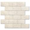 M MOFIT Tile Kitchen and Bathroom Tile Wall DIY Waterproof Mosaic Wall Decor Stickers, Tiles, Marble-Look (5 Panels, Beige)