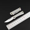 Titanium Alloy Outdoor Portable Mini Folding Fruit Knife D2 Steel Sharp Blade Survial Keychain Pocket Knife For Camping EDC