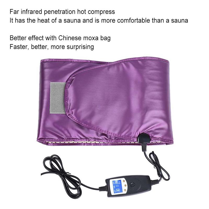 Electric Sauna Heating Belt Slimming Waist Warm Vibration Weight Loss Beauty Far Infrared Belly Trimmer Back Pain Relief Tool