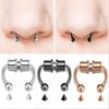 Magnetic Horseshoe Nose Rings Stainless Steel Septum Rings Fake Piercing Clip On Nose Hoop Rings