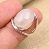 Rose Quartz Gemstone Handmade Solid 925 Sterling Silver Ring Jewelry