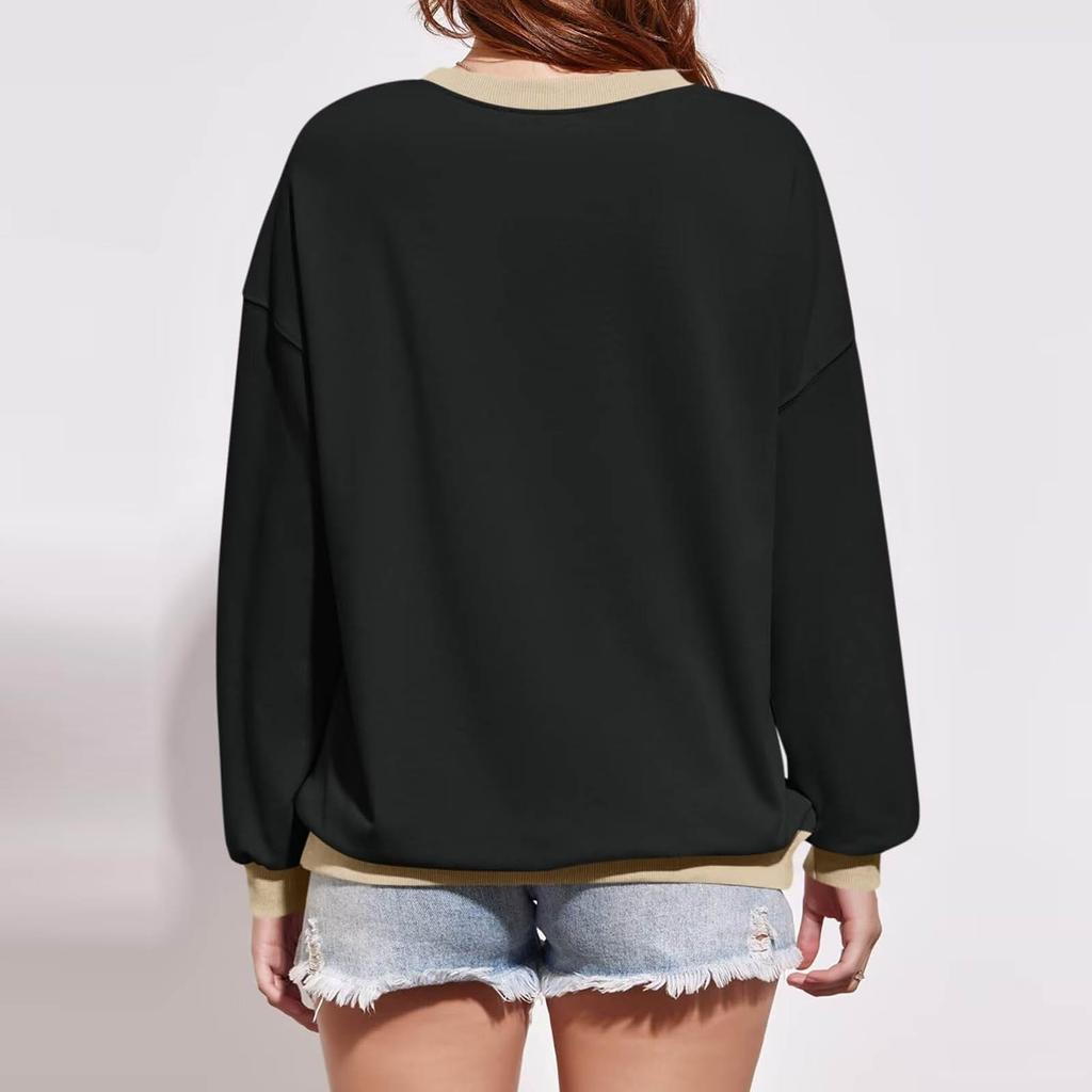 Women's  Sweatshirt Casual Long Sleeve O Neck Loose Pullover Tunic Top