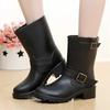 Fashion New Style Quality Fashionable Women's Rain Boots for All Seasons with Thick Non-slip Soles Waterproof Rain Shoes Snow Punk Shoes