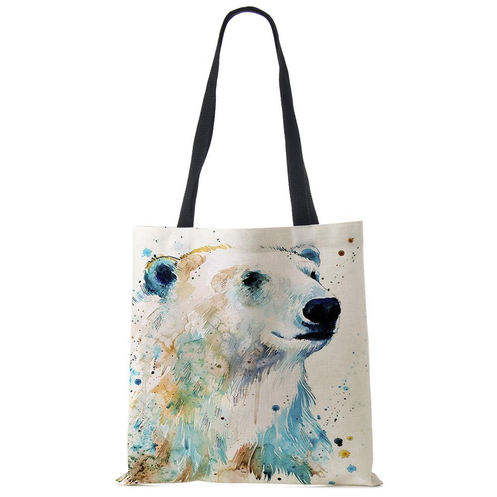 Butterfly Animal Cat Print Tote Shoulder Bag For Women Shopping Reusable Bags For Groceries Folding Travel School Beach Bags