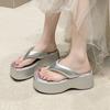 Thick-soled Flip-flops Shoes for Women's Summer Wear 2025 New Fashion and Leisure High-end Beach Sandals