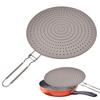 Silicone Frying Splatter Guards Universal Fit Easy Clean Splatter Guard Heat-resistant Splatter Screen Foldable Handle Splatter Guard