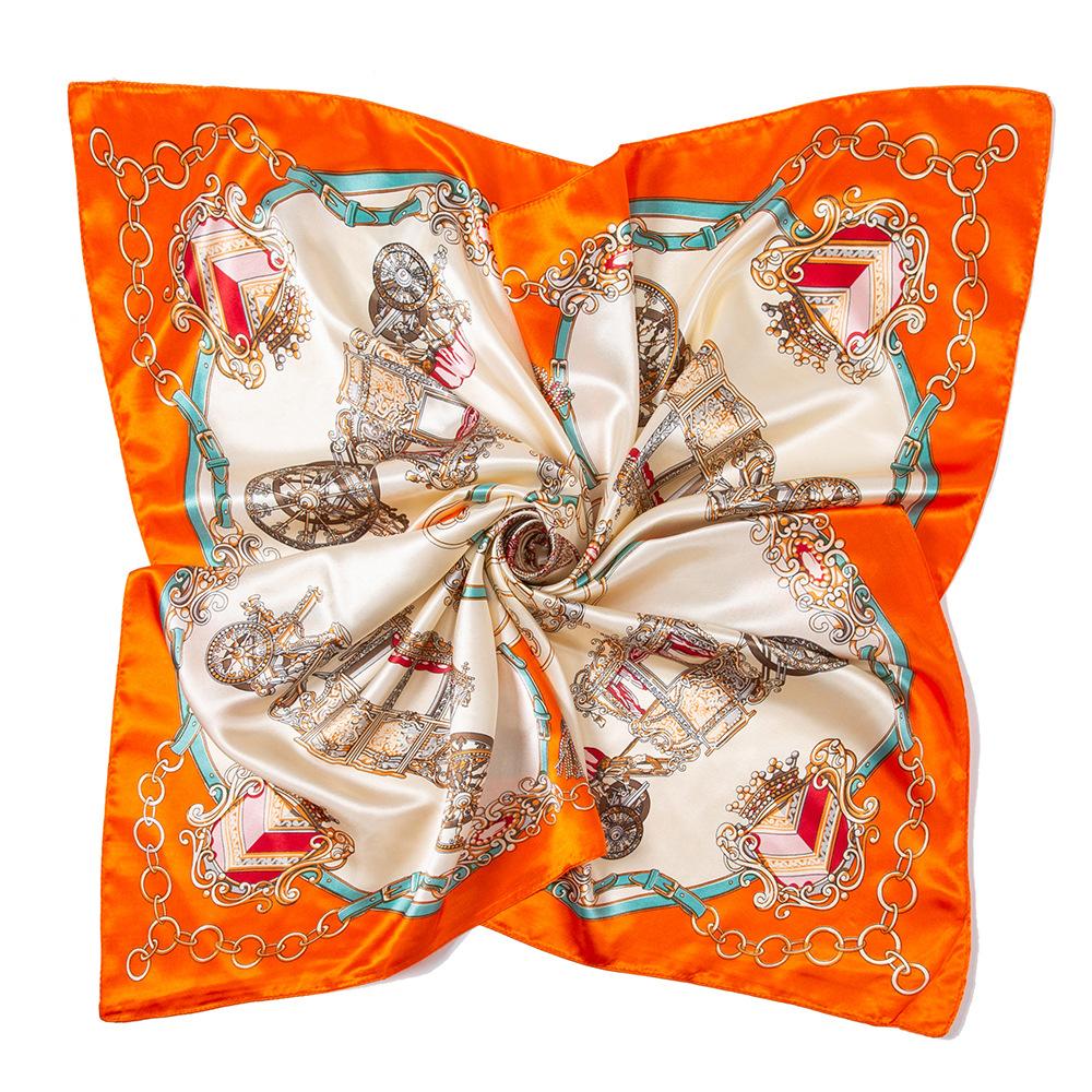 High-quality Luxurious Silk Scarves Headband Scarfs Neck Scarf For Women Chain Silk Scarf Women's Decorative Shawl