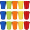 Frcolor Plastic Cups, Colored Cups, Pack of 15, Beverage Cups, Portable, Stylish, for Parties, Tasting, Mixed Colors (101-200ml)