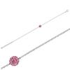 [R6051] - Handmade Silver Bracelet 'Sissi' Silver Pink (rhodium) - 6 Mm