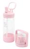 Takeya Official Kids Clear Bottle 520ml Bundle Set Straw Lid with Cup Lid with Strap Go Cup TAKEYA FLASK Carry Handle with Silicone Bumper Water