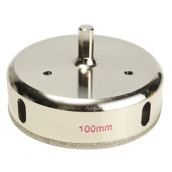 100mm Diamond Coated Drill Bit Hole Saw Cutter for Glass Tile Ceramic Marble
