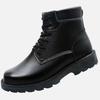 Men's Genuine Leather Winter Boots - Non-Slip, Thickened Cowhide and Wool for Cold Protection
