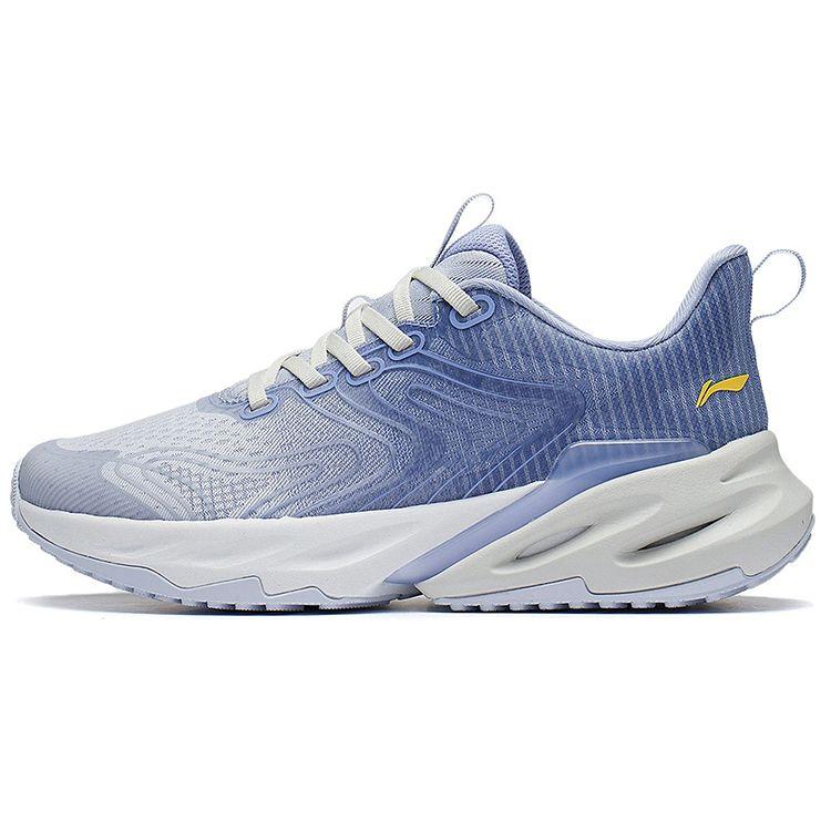 Li Ning Eazgo Comfortable Shock Absorption Low Top Running Shoes Women Sneakers Blue Gray ARES024-2