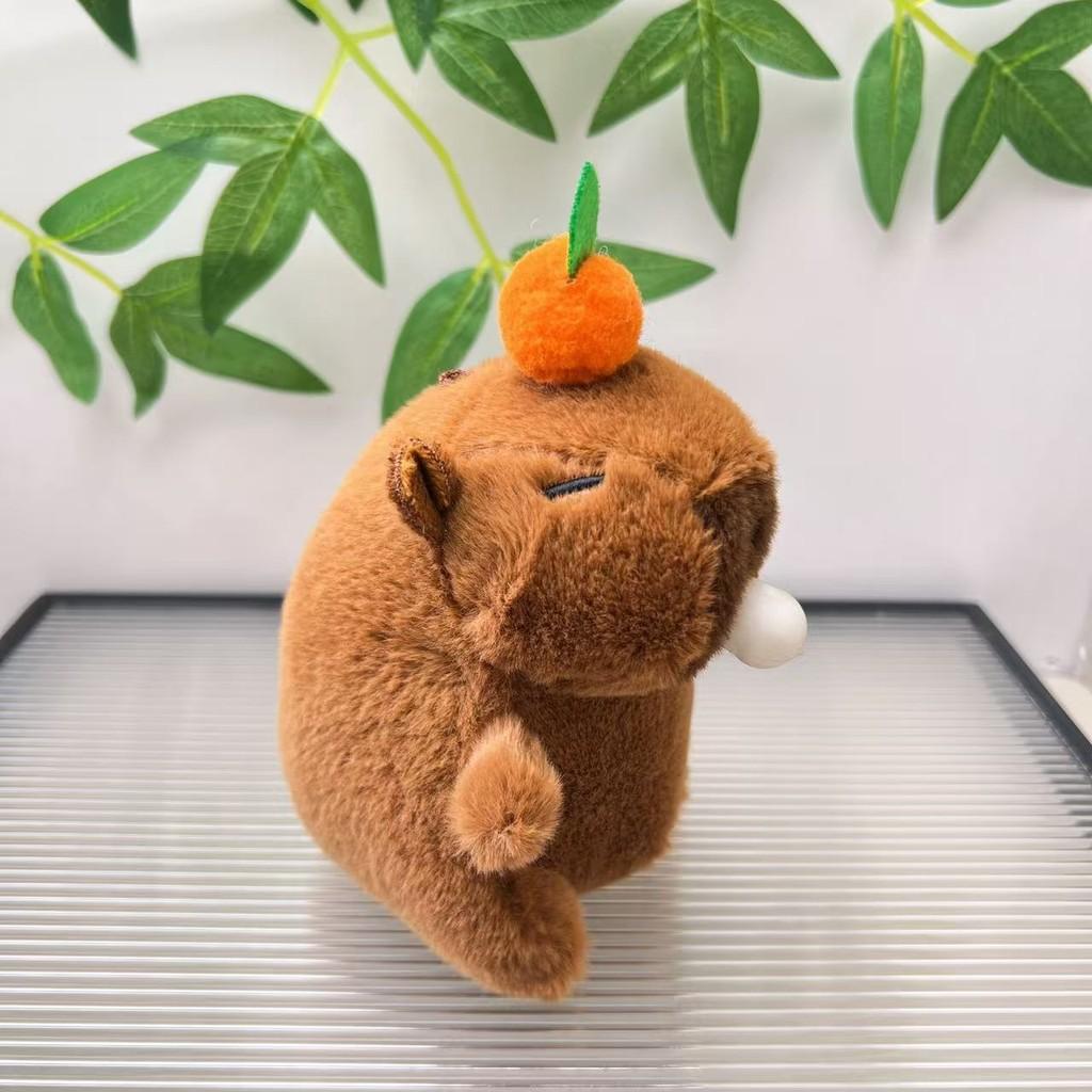 And Brown Charming Pink Capybara Plush Doll Bubble Blowing Keychain For Kids