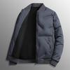 Men'S 2025 Autumn And Winter New Thick Stand Up Collar Solid Color Jacket With Multiple Pockets, Warm Bread, Down Jacket