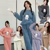Thermal Fur Suit Women's Coral Fleece Pajamas Plus Velvet Thickened Sweet and Cute Warm DOG Long-sleeved Homewear Suit