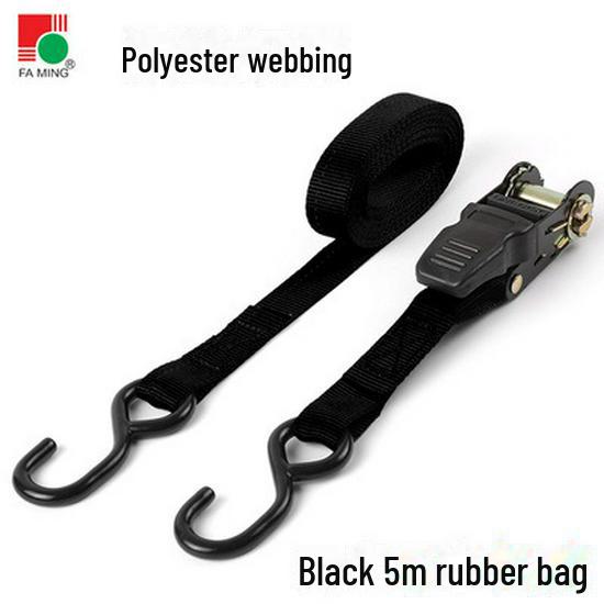 25mm Polyester Ratchet Tie Belt with Hook Tensioner for Motorcycle Shipping