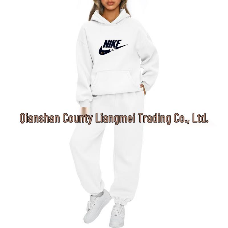 Unisex Solid Color Hooded Sweatshirt Set - Casual Spring/Autumn Two-Piece Tracksuit 2025