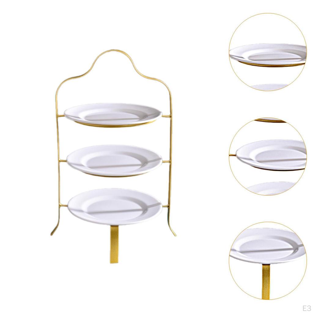 Cake Display Stand Pastry Serving Tray Cookie Rack Practical Fruit Plate 3 Tier for Candy
