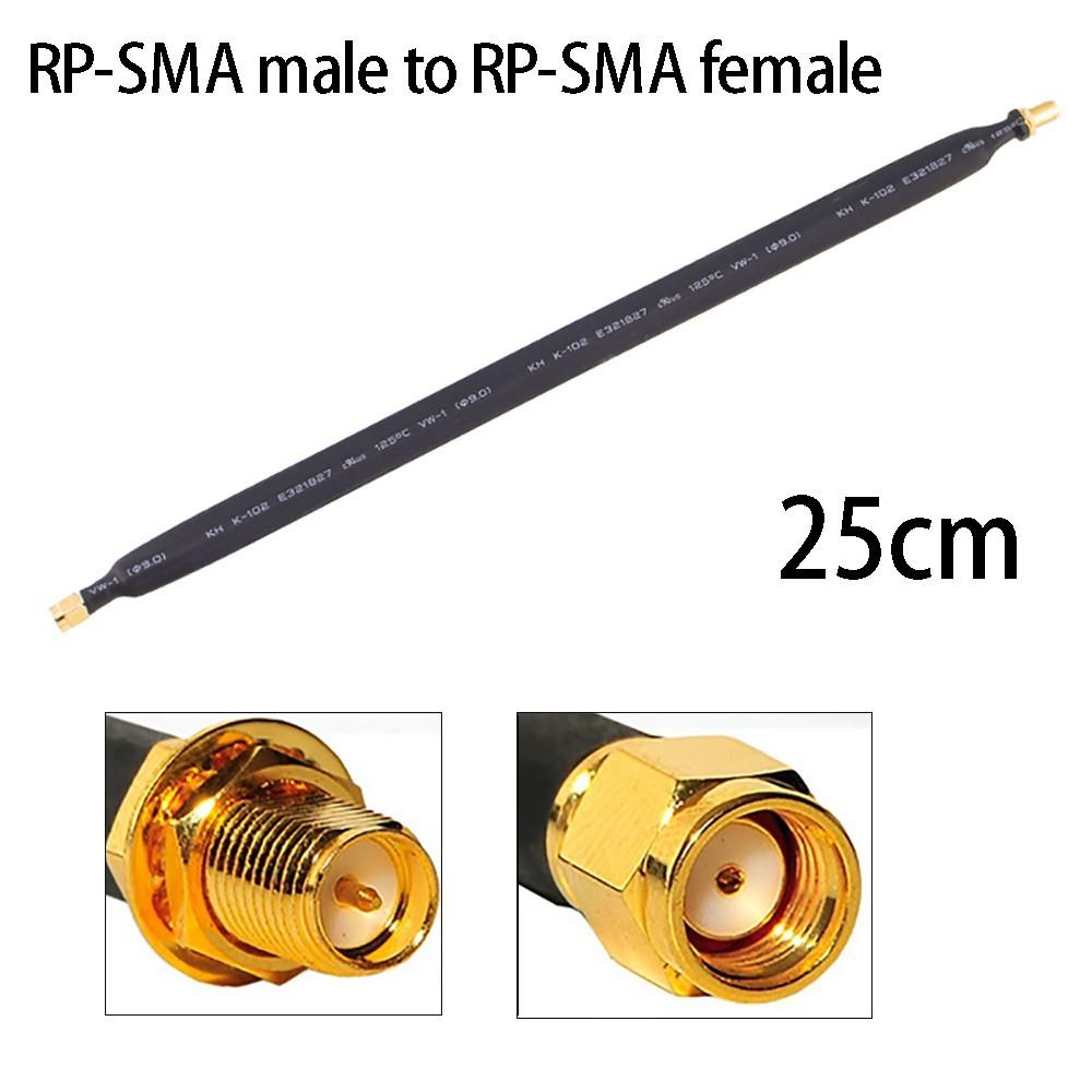 RP-SMA Male To RP-SMA Female 1-pack Flat Coaxial Extension Pigtail 25cm