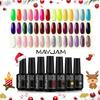 MAYJAM 15ML Fluorescent Color Nail Polish Soak Off UV Nail Lamp Green Orange Yellow Pink Red Gel Polish Color of 2022 Nail Art Gel
