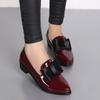 Shoes for Women Pointed Toe Women Flat  Bow Women Shoes Leather Casual Autumn Shallow Mouth Daily Shoes Plus Size 35-41