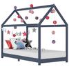 VidaXL Children's Bed Frames Grey Solid Pine Wood 90 X 200 Cm