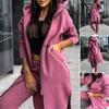 Autumn Winter Women's Hooded Jacket Trousers Suit Casual Everyday Joker Two-Piece Set