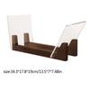 Vinyl Record Storage Holder Large Capacity Display Stand with Clear Acrylic Ends Modern Solid Wooen for LP Album Deskop