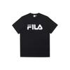 Fila Minimalist Letter Logo Print American Vintage Casual Crew Neck Short Sleeve T-Shirt Unisex Tops Black FS2RSB2001X-BLK